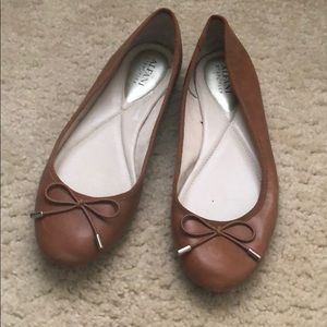 Tan slip on dress shoe